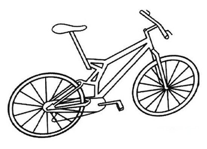 山地自行车简笔画图片