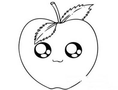 卡通苹果简笔画图片