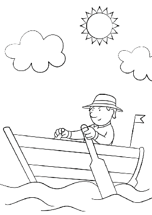 划船的简笔画简单图片
