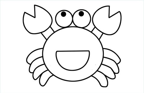 螃蟹简笔画图画图片