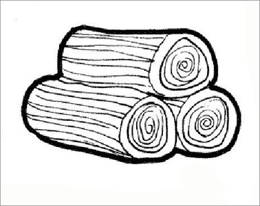 木头的简笔画卡通图片