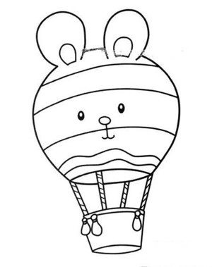 小学生可爱q版热气球简笔画图片大全