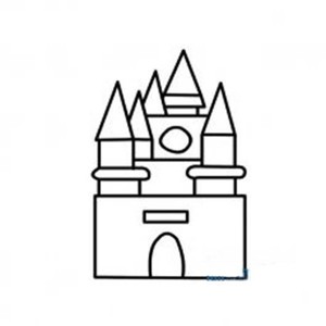 中国城堡简笔画图片