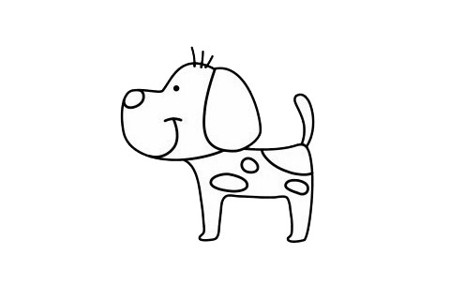 小狗怎么画简单又可爱一步一步教 小狗简笔画图片大全