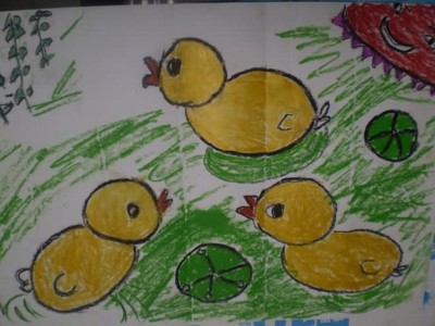 数字油画-快乐的小鸭