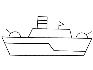 北洋水师军舰简笔画图片