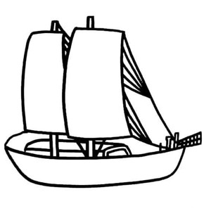 简单的帆船简笔画