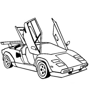 兰博基尼超级跑车简笔画图片