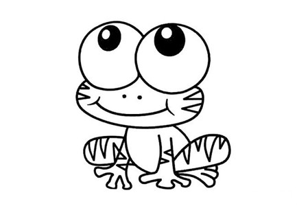 四张简单可爱的小青蛙简笔画