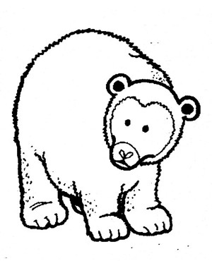 小黑熊简笔画可爱图片