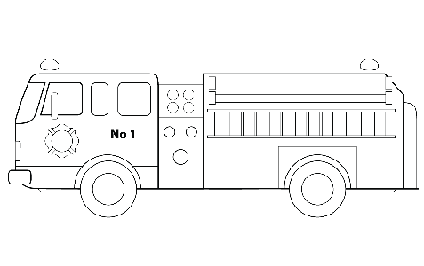 消防车的简单画法