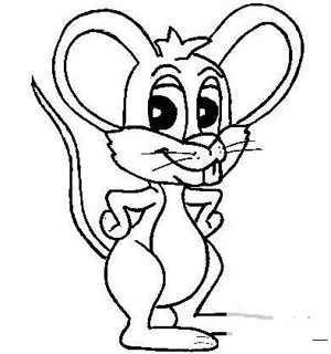 卡通小老鼠简笔画