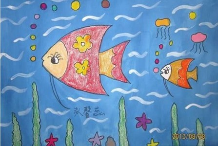 美丽的鱼儿卡通海底世界儿童画