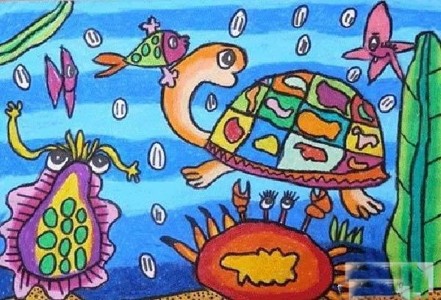 海底世界获奖儿童画