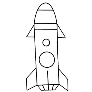 幼儿学画火箭
