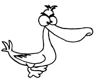 如何画卡通鸭子的简笔画