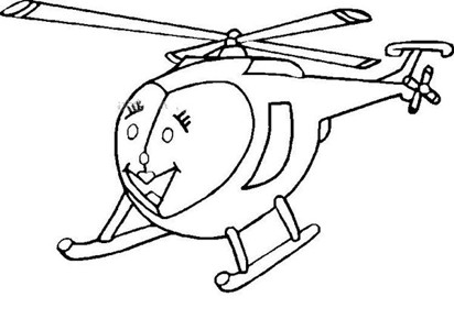 卡通直升飞机简笔画图片