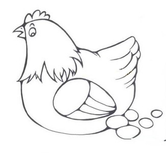 鸡和鸡蛋简笔画图片