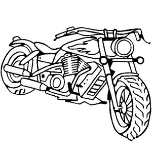 简笔画摩托车简单图片