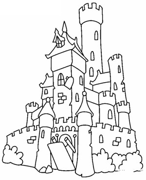 2张城堡简笔画图片