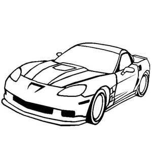 克尔维特ZR1超级跑车简笔画图片