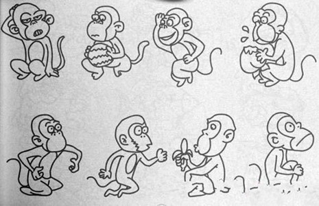 画猴子的简笔画大全