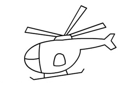 如何畫卡通直升機？