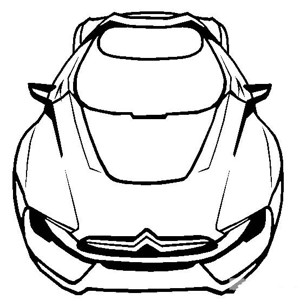 雪铁龙GT超级跑车简笔画