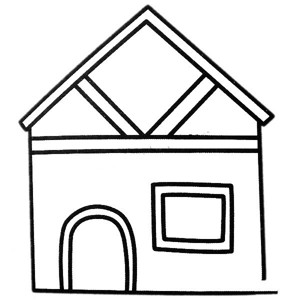 幼儿学画房子简笔画