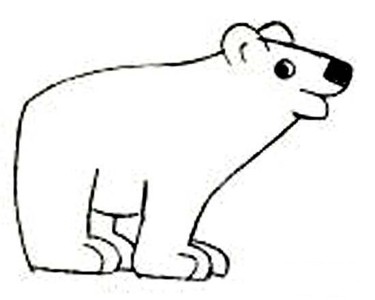 小清新北极熊简笔画图片