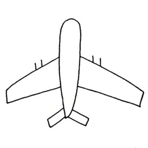 一组简单的飞机简笔画