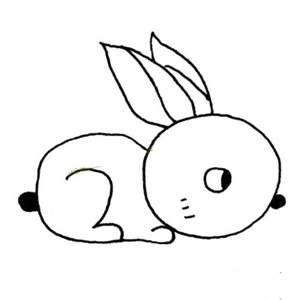 可爱的小白兔简笔画图片