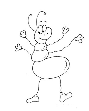 卡通蚂蚁的简笔画图片