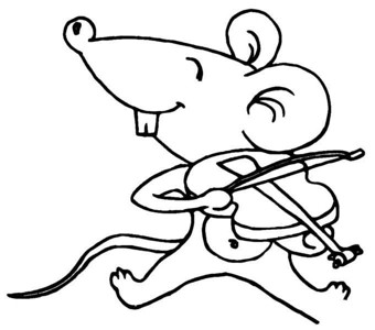 一组卡通老鼠的简笔画图片