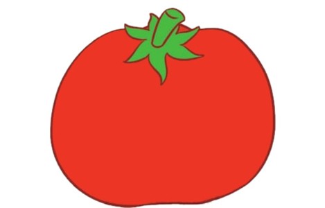 西红柿简笔画的画法步骤教程及图片大全