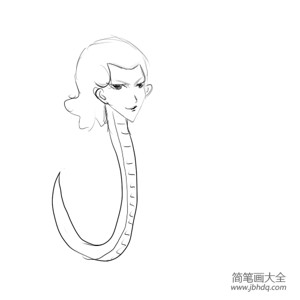葫芦娃蛇精简笔画