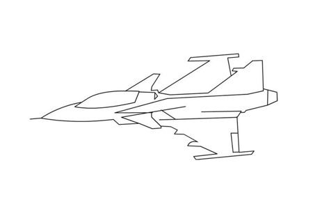高难度飞机怎么画简单图片