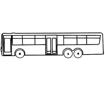 交通工具简笔画 公交汽车简笔画内容图片