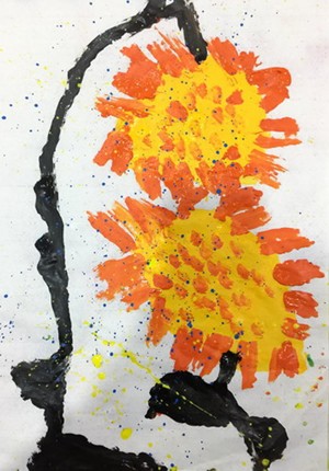 秋天的向日葵儿童画作品