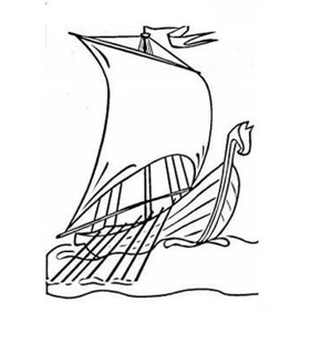 乘风破浪的帆船简笔画
