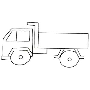 简单的大货车简笔画图片