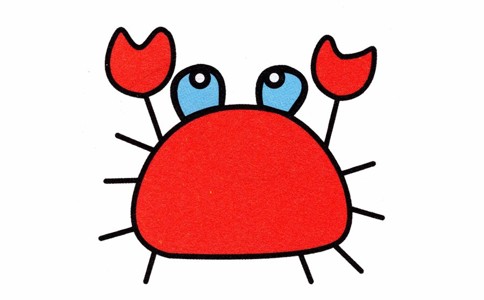 小螃蟹简笔画画法