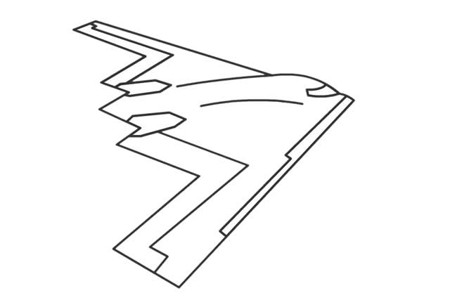 B2轰炸机简笔画画法图片
