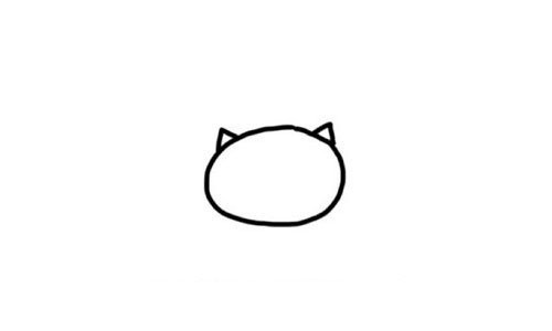 可爱的小猫简笔画画法