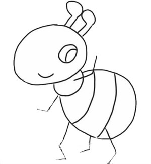 小蚂蚁的简笔画 简单图片