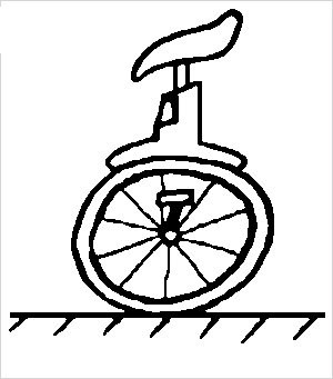 独轮自行车简笔画图片