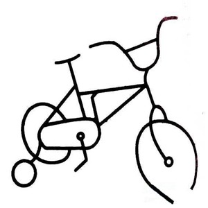 幼儿简笔画 自行车的画法