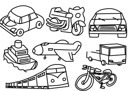 八种交通工具简笔画图片