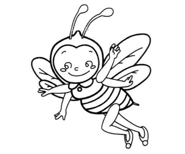 蜜蜂简画图图片
