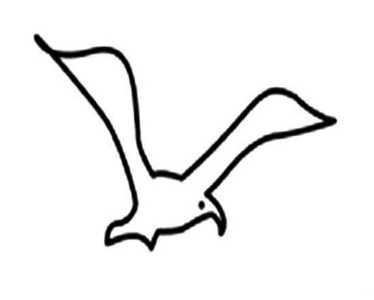 幼儿园简单的海鸥简笔画图片